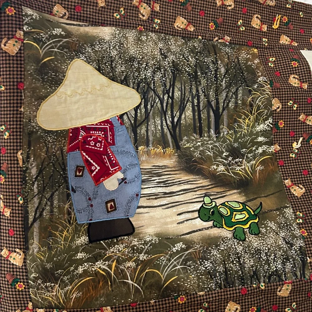OOAK Vintage Friendship Quilt Throw 45” X 59” Appliqué Signed Blocks Overall Sam